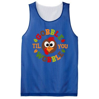 Gobble Til You Wobble Vintage Thanksgiving Funny Gift Mesh Reversible Basketball Jersey Tank