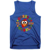 Gobble Til You Wobble Vintage Thanksgiving Funny Gift Tank Top