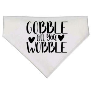 Gobble Till You Wobble Funny Thanksgiving Saying Gift USA-Made Doggie Bandana