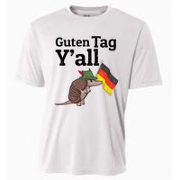 Guten Tag YAll Texas Armadillo German Flag Hat Cooling Performance Crew T-Shirt