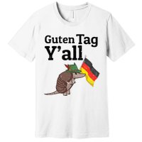 Guten Tag YAll Texas Armadillo German Flag Hat Premium T-Shirt