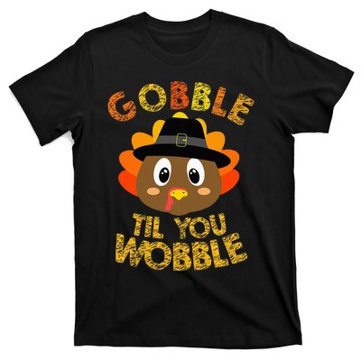 Gobble Til You Wobble Baby Outfit Thanksgiving T-Shirt