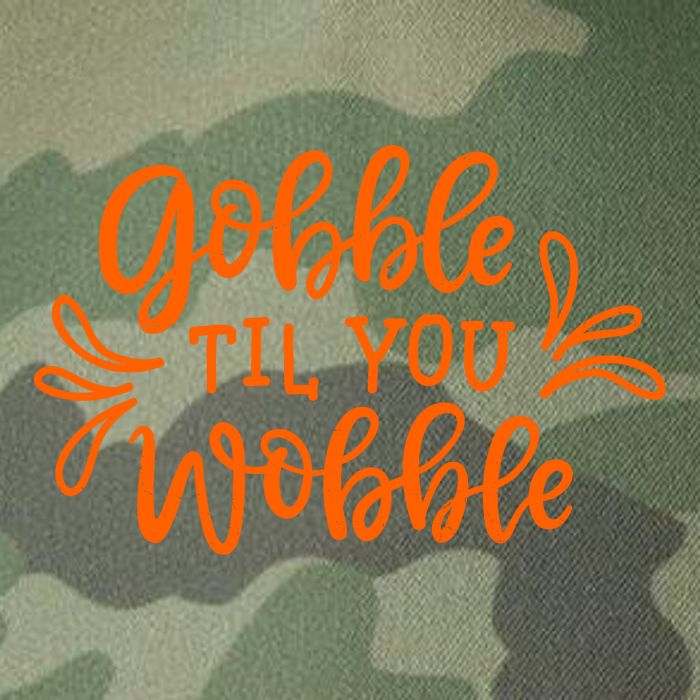 Gobble Til You Wobble Thanksgiving Funny Legacy Tie Dye Trucker Hat
