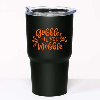 Gobble Til You Wobble Thanksgiving Funny Tumbler