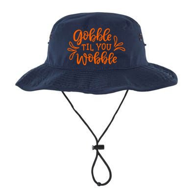 Gobble Til You Wobble Thanksgiving Funny Legacy Cool Fit Booney Bucket Hat