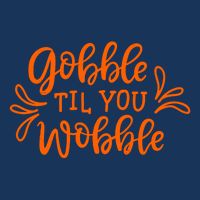 Gobble Til You Wobble Thanksgiving Funny 16 in Basic Backpack