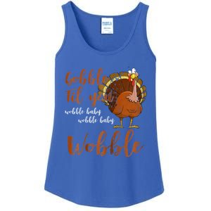 Gobble Till You Wobble Funny Thanksgiving Cool Gift Ladies Essential Tank