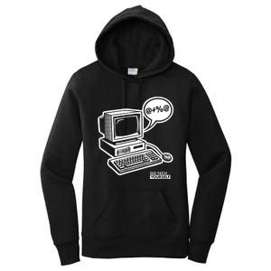 Go Tech Yourself Retro Style Cursing Computer Women's Pullover Hoodie