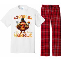 Gobble Til You Wobble Thanksgiving Turkey Pajama Set