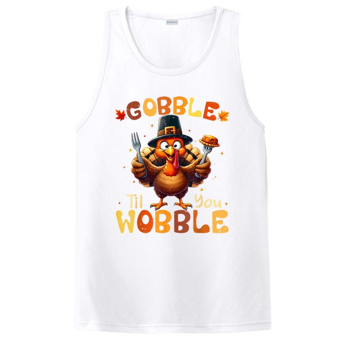 Gobble Til You Wobble Thanksgiving Turkey PosiCharge Competitor Tank