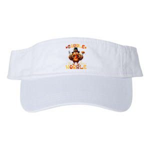 Gobble Til You Wobble Thanksgiving Turkey Valucap Bio-Washed Visor