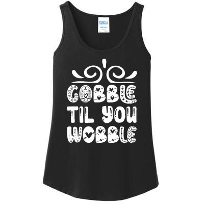 Gobble Til You Wobble Ladies Essential Tank