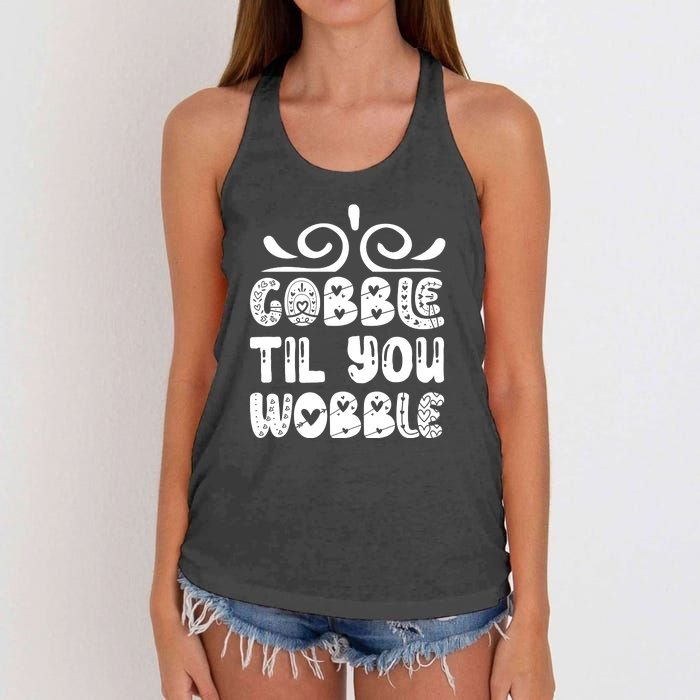 Gobble Til You Wobble Women's Knotted Racerback Tank