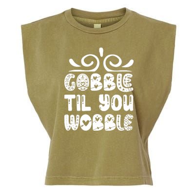 Gobble Til You Wobble Garment-Dyed Women's Muscle Tee