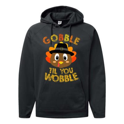 Gobble Til You Wobble Baby Outfit Thanksgiving Performance Fleece Hoodie