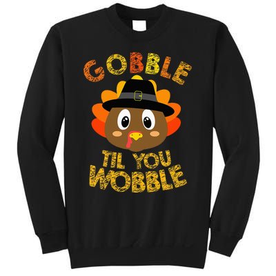 Gobble Til You Wobble Baby Outfit Thanksgiving Sweatshirt