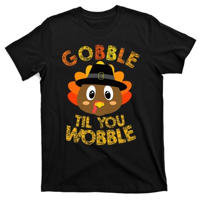 Gobble Til You Wobble Baby Outfit Thanksgiving T-Shirt