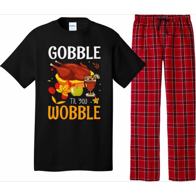 Gobble Til You Wobble Thanksgiving Turkey Pajama Set