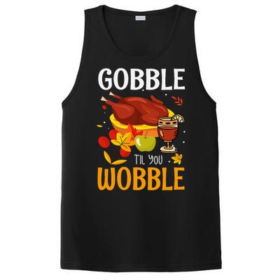 Gobble Til You Wobble Thanksgiving Turkey PosiCharge Competitor Tank