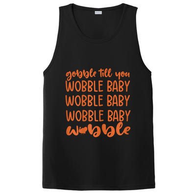 Gobble Till You Wobble Funny Baby Girl Thanksgiving Outfit PosiCharge Competitor Tank
