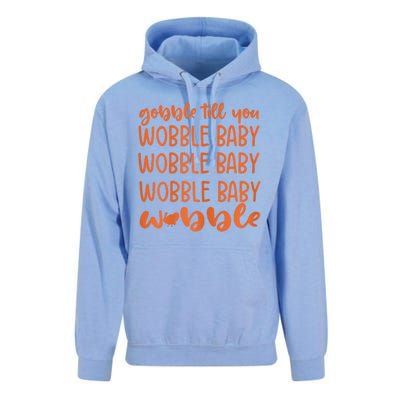 Gobble Till You Wobble Funny Baby Girl Thanksgiving Outfit Unisex Surf Hoodie