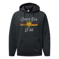 Guten Tag YAll Oktoberfest German Flag Eagle Prost Performance Fleece Hoodie