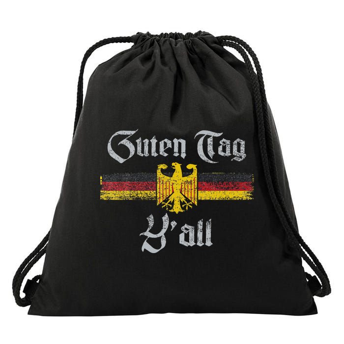 Guten Tag YAll Oktoberfest German Flag Eagle Prost Drawstring Bag