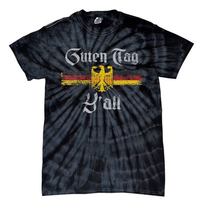 Guten Tag YAll Oktoberfest German Flag Eagle Prost Tie-Dye T-Shirt