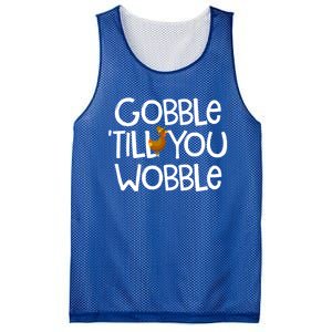 Gobble Till You Wobble Turkey Face Funny Thanksgiving Humor Great Gift Mesh Reversible Basketball Jersey Tank