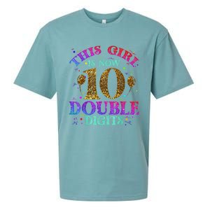 Girl Ten Years This Girl Is Now 10 Double Digits Sueded Cloud Jersey T-Shirt