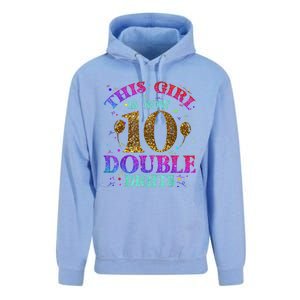 Girl Ten Years This Girl Is Now 10 Double Digits Unisex Surf Hoodie