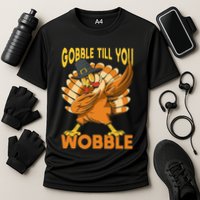 Gobble Till You Wobble Turkey Cooling Performance Crew T-Shirt