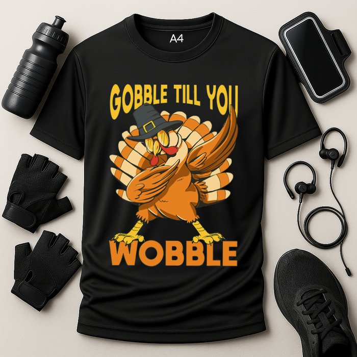 Gobble Till You Wobble Turkey Cooling Performance Crew T-Shirt