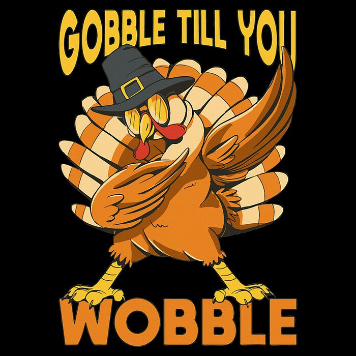 Gobble Till You Wobble Turkey Cooling Performance Crew T-Shirt