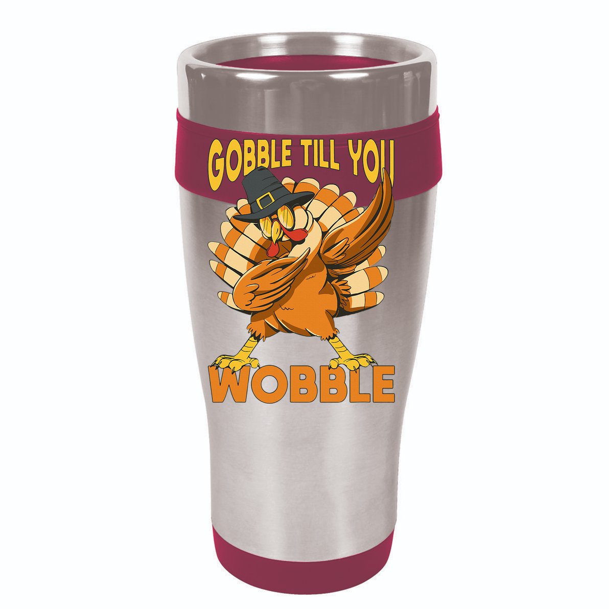 Gobble Till You Wobble Turkey V-Neck T-Shirt