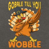 Gobble Till You Wobble Turkey Cotton Canvas Backpack
