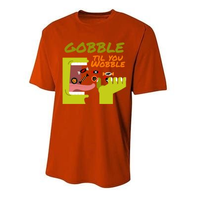 Gobble Til You Wobble Funny Halloween Costume Gift Performance Sprint T-Shirt