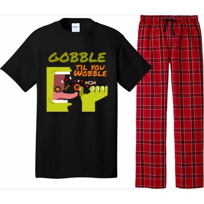 Gobble Til You Wobble Funny Halloween Costume Gift Pajama Set