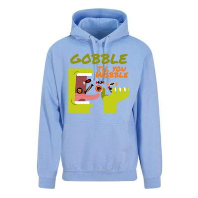 Gobble Til You Wobble Funny Halloween Costume Gift Unisex Surf Hoodie