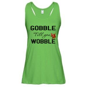 Gobble Till You Wobble Dabbing Turkey Thanksgiving Gift Ladies Essential Flowy Tank