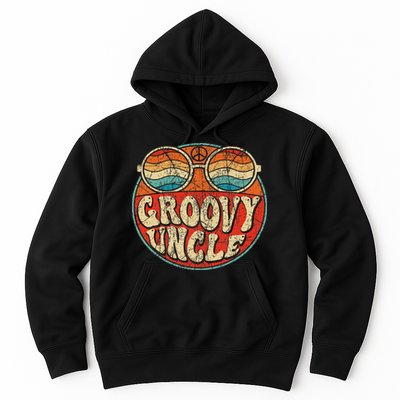 Groovy Uncle 70s Aesthetic Nostalgia 1970's Retro Uncle Hoodie