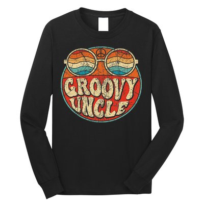 Groovy Uncle 70s Aesthetic Nostalgia 1970's Retro Uncle Long Sleeve Shirt