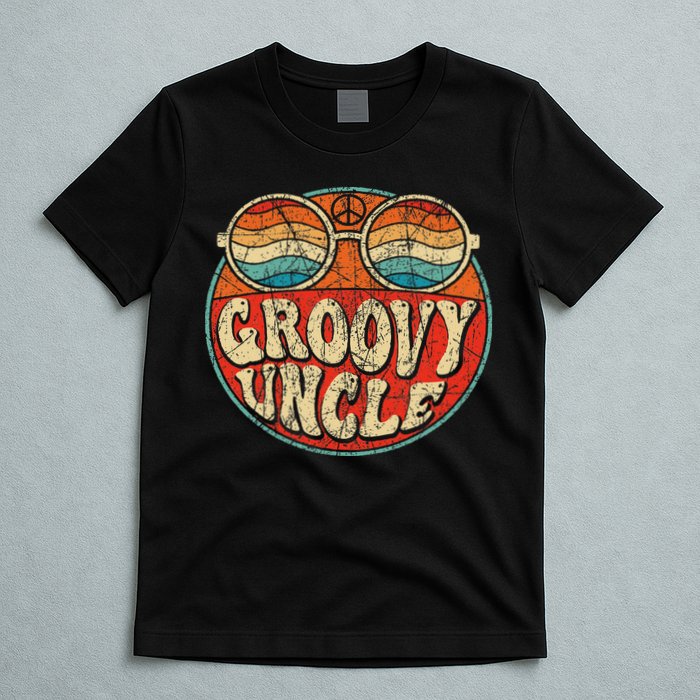 Groovy Uncle 70s Aesthetic Nostalgia 1970's Retro Uncle T-Shirt