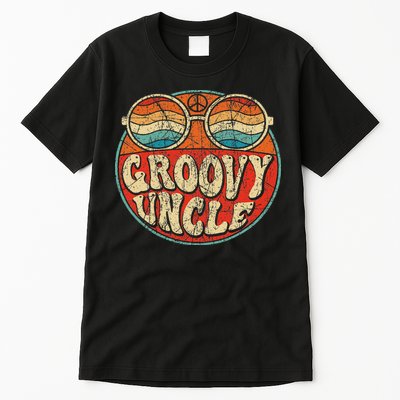 Groovy Uncle 70s Aesthetic Nostalgia 1970's Retro Uncle Tall T-Shirt