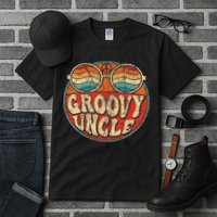 Groovy Uncle 70s Aesthetic Nostalgia 1970's Retro Uncle Tall T-Shirt