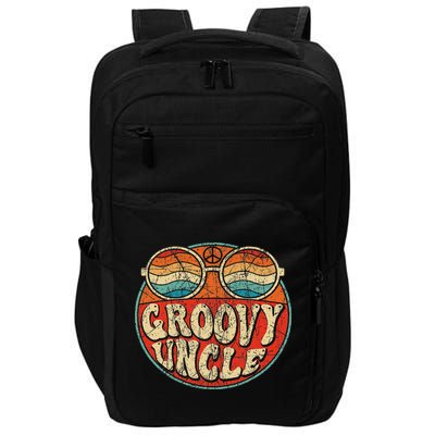 Groovy Uncle 70s Aesthetic Nostalgia 1970's Retro Uncle Impact Tech Backpack