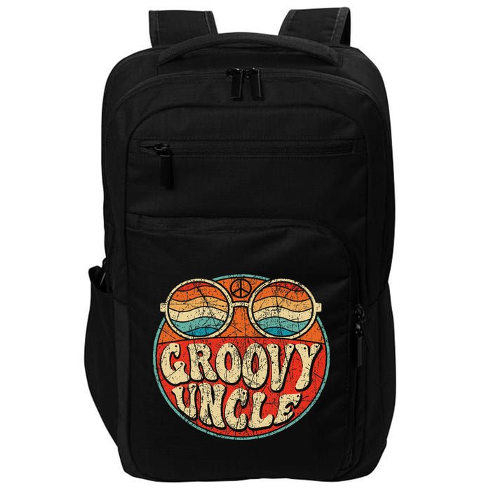 Groovy Uncle 70s Aesthetic Nostalgia 1970's Retro Uncle Impact Tech Backpack