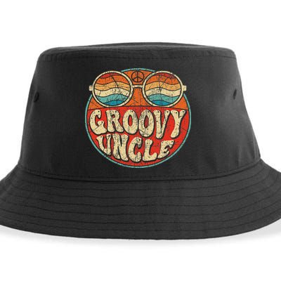 Groovy Uncle 70s Aesthetic Nostalgia 1970's Retro Uncle Sustainable Bucket Hat