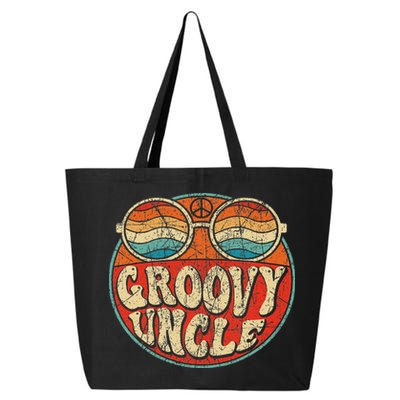 Groovy Uncle 70s Aesthetic Nostalgia 1970's Retro Uncle 25L Jumbo Tote