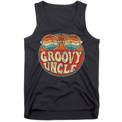 Groovy Uncle 70s Aesthetic Nostalgia 1970's Retro Uncle Tank Top